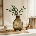 Flora Smoke Amber Glass Vase by Eco Bloom Supplies